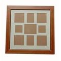 ANTIQUE PINE DISTRESSED WOOD PICTURE PHOTO FRAME (16" x 16" - Holds 9 Various)