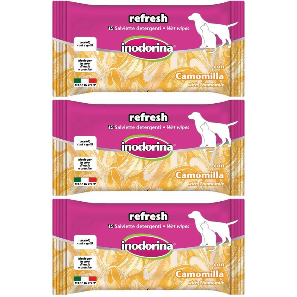 Inodorina Salviette Camomilla Occhi E Orecchie 15 Pezzi 3x15 St
