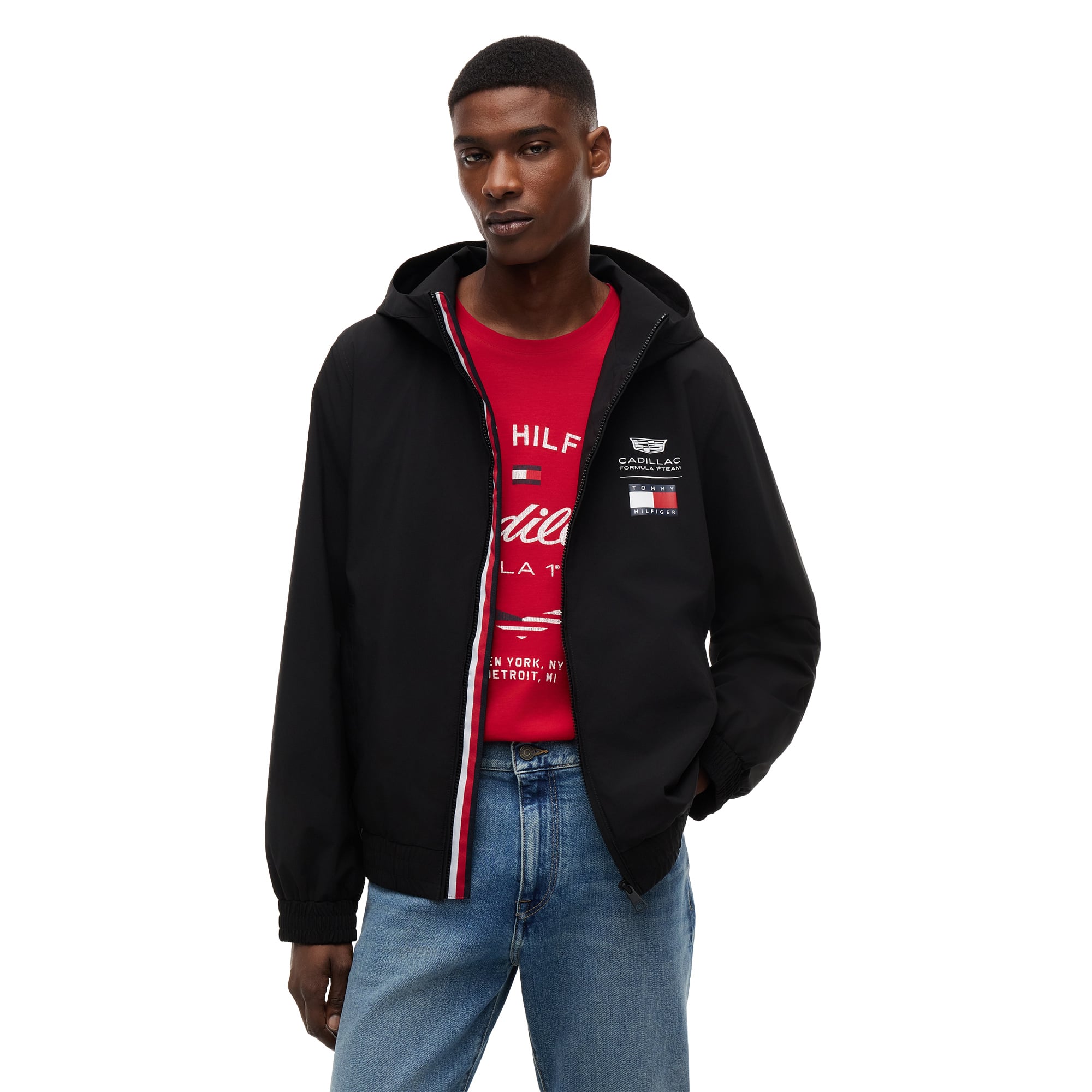 Veste coupe-vent Cadillac Tommy Hilfiger Script - Noire - Homme Taille: M