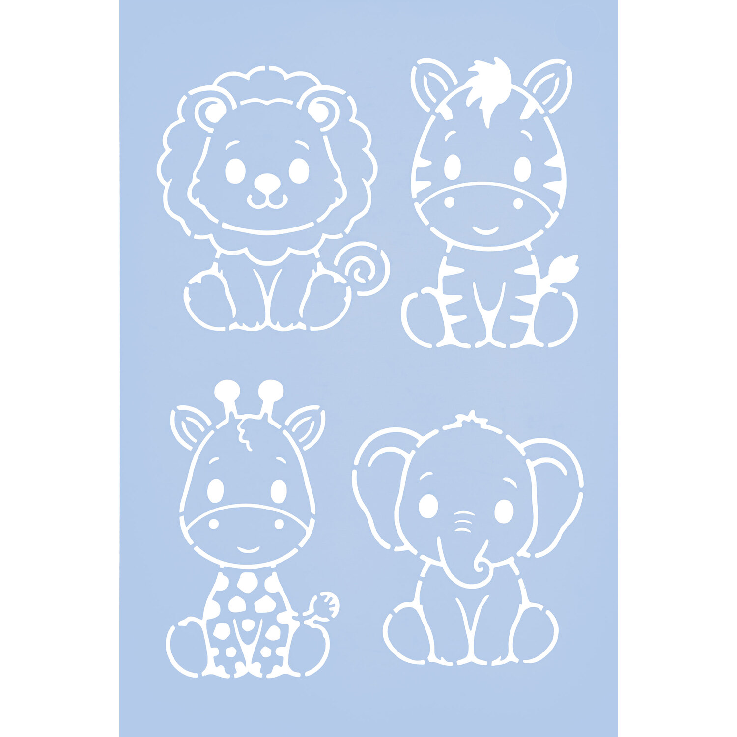 buttinette Schablone Safari-Tiere, 29,5 x 20 cm