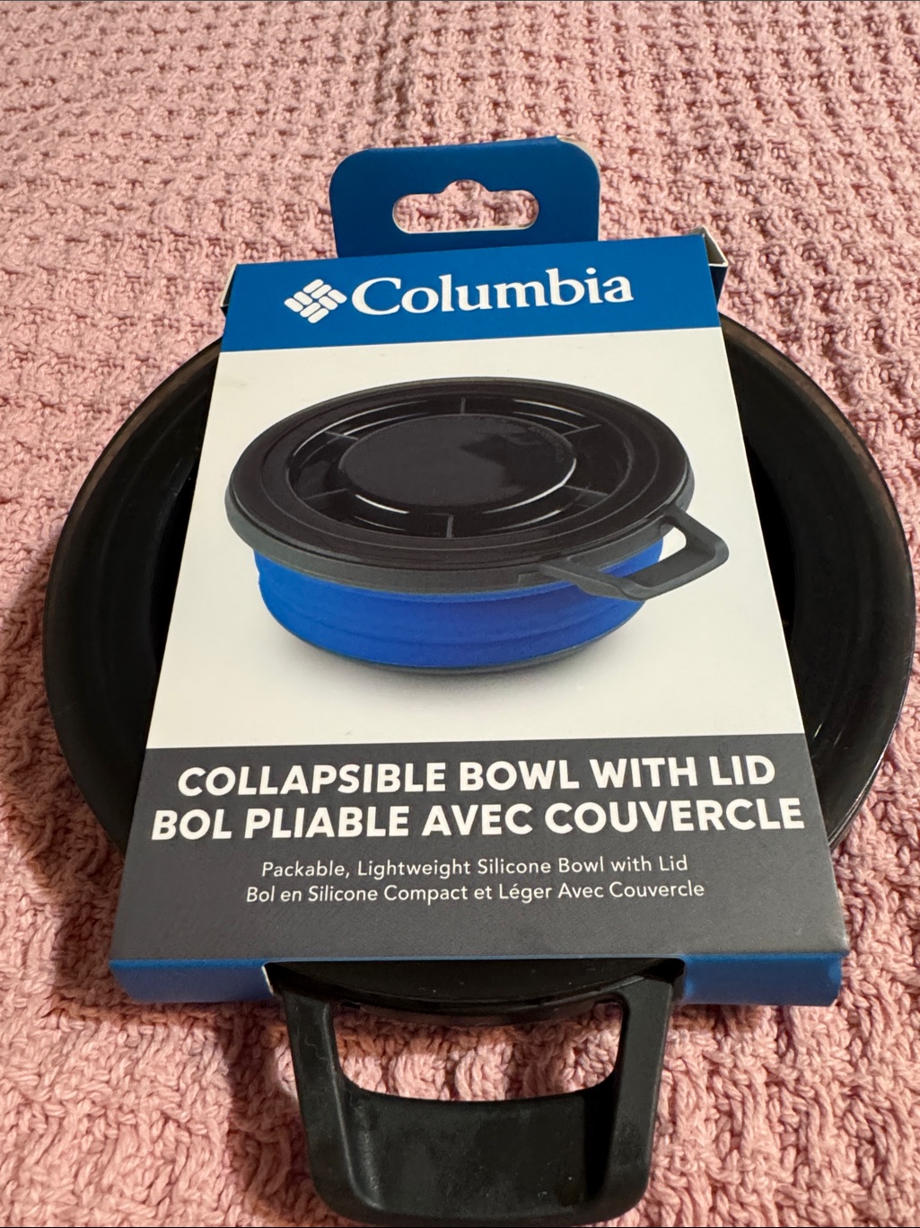 Columbia Small Pets | Columbia Blue And Black Collapsible Silicone Bowl With Lid | Color: Black/Blue | Size: Os