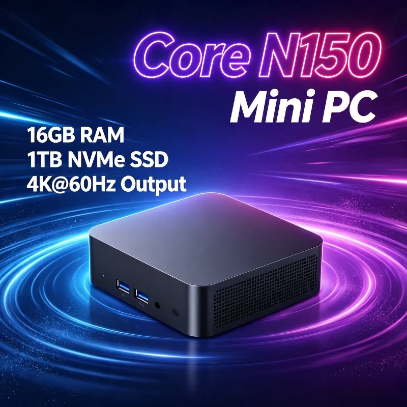 Intel i9 10980HK N150 Mini Desktop PC 16GB DDR4 1TB SSD WiFi 6 BT5.2 4K Portable Gaming Computer Ultra Fast Pro