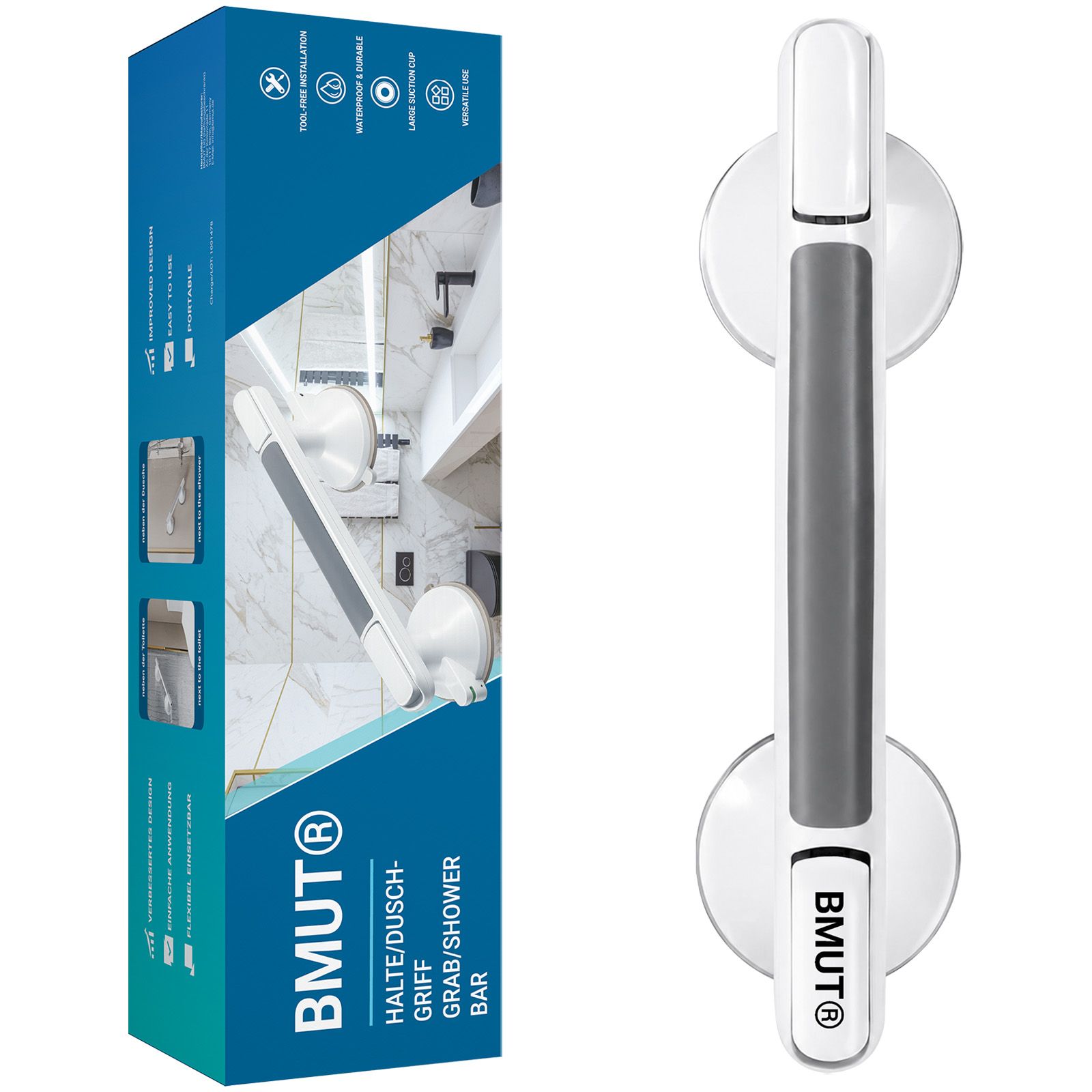 BMUT Maniglia di supporto a ventosa per doccia 1 pz Additivo il bagno