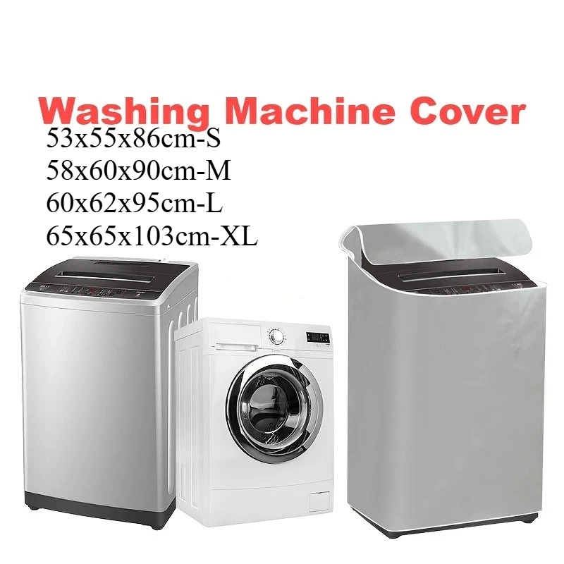 Universal Polyester Washing Machine Cover Durable Protective Cover For Home Laundry Room Dustproof Washing Machine Protection