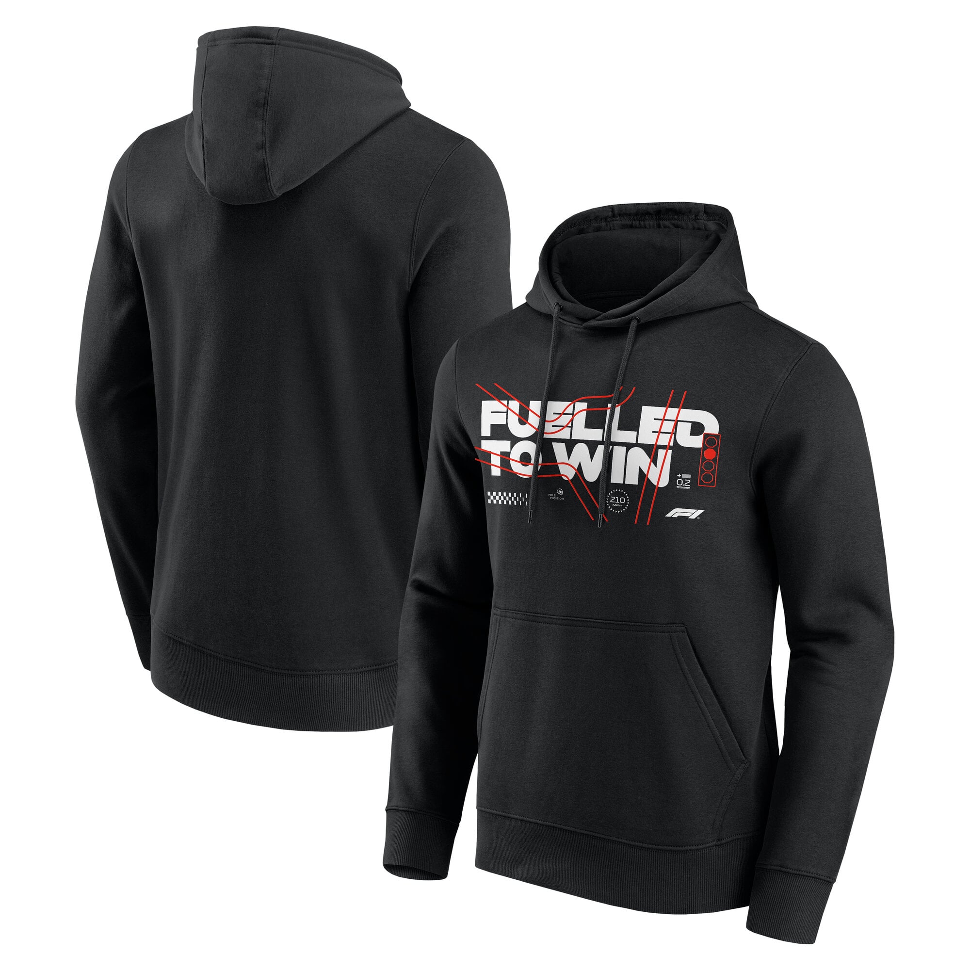 Sweat à capuche graphique Formula 1 Fueled To Win - Noir - Homme - Homme Taille: L