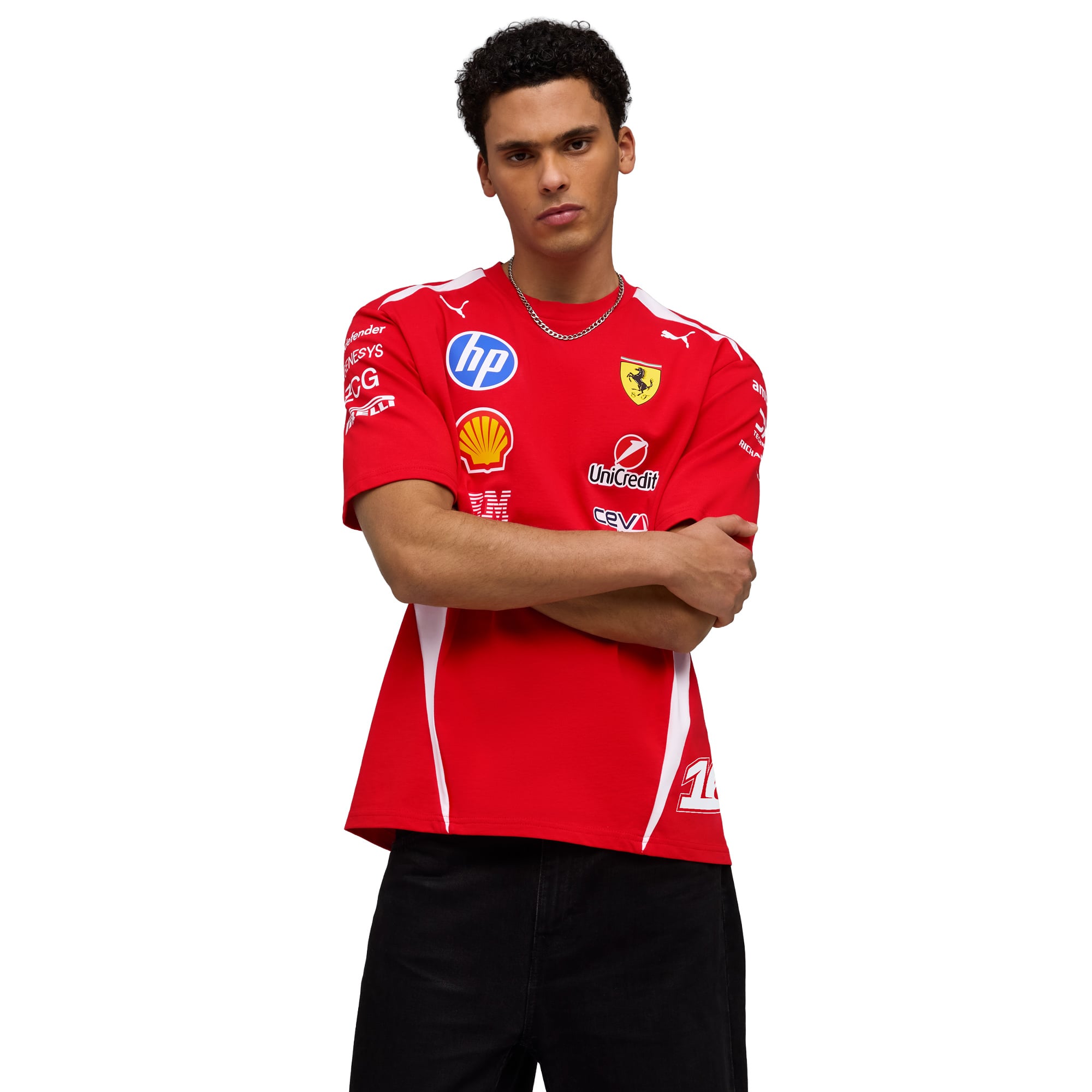 T-shirt décontracté Scuderia Ferrari Replica Charles Leclerc Driver - unisexe Taille: 2XL