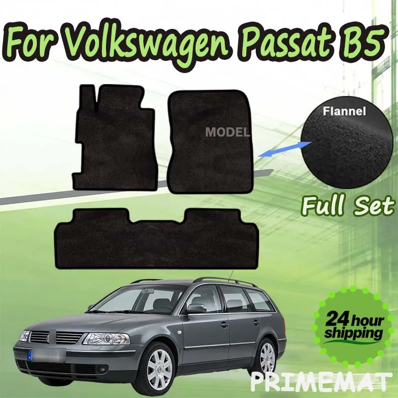 PRIMEMAT "Tapis de voiture en velours pour Volkswagen Passat B5 FL berline, break, variante (2000-2005) - Noir Carpets Cape Cover