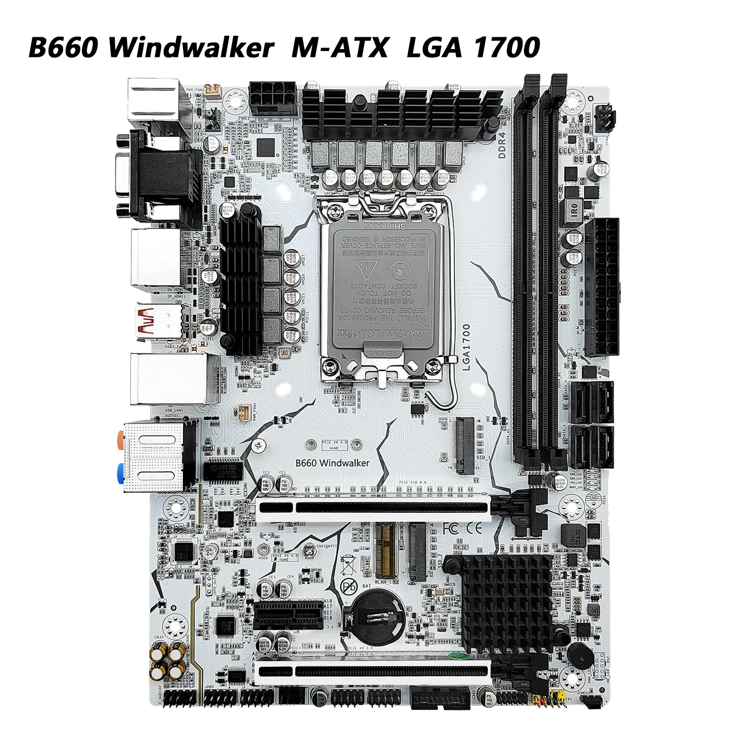 MACHINIST-Carte mère cd walker Bcondeed LGA 1700, prise en charge du processeur 12e/13e CPU, mémoire DDR4, VGA + HDM + DP USB3.2 M-ATX