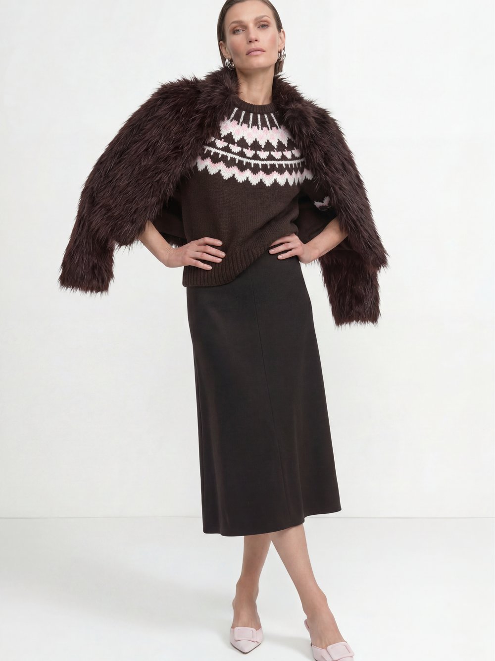 Rich & Royal Filzrock Damen schoko, M