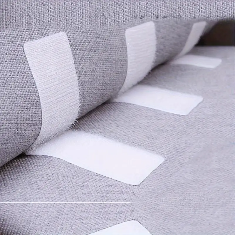 50 Pack Strong Adhesive Hook Loop Tape Sofa Stickers Non Slip Self Adhesive Fixer for Carpets Tablecloths Home Office Easy