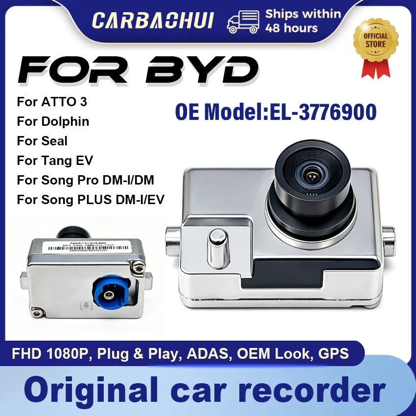 For BYD Dolphin Seal Act 3 Atto 3 Yuan Song Tang Ev Original DVR Car Accessorie Dashcam ADAS GPS OE EL-3776900, For BYD Dash Cam
