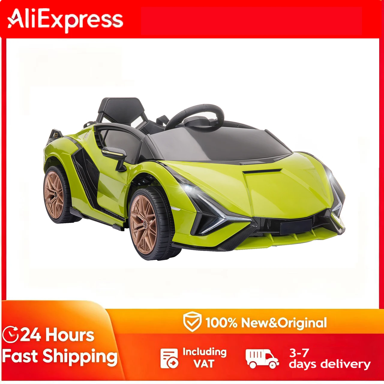 Voiture électrique pour enfants, 3-5 km/h, télécommande, 3-5 ans, verte, voiture jouet électrique, voiture jouet pour enfants, voiture électrique jouet pour enfants, poussette électrique, poussette à