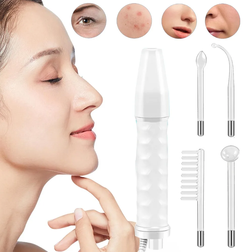 Ensemble de soins de la peau du visage haute fréquence ‎ Ensemble de 4 appareils portables pour le soin du visage et le resserrement de la peau, pour le soin des cheveux et du visage