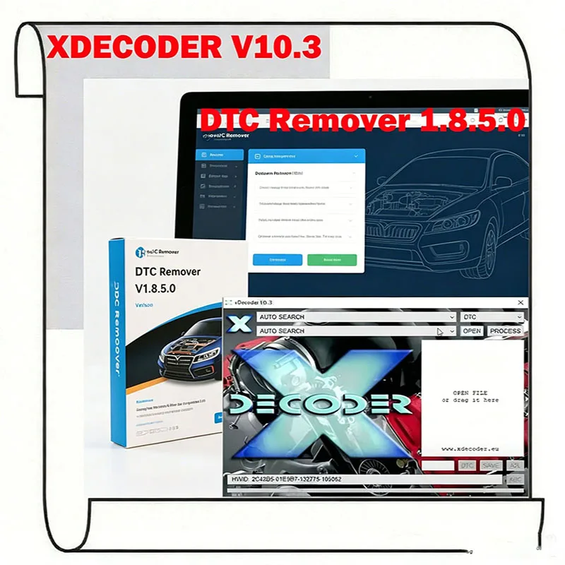 DTC Remover For KESS KTAG FGTECH OBD2 Software MTX DTC Remover 1.8.5.0 With Keygen + Xdecoder 10.3 Crack DTC OFF Delete Software