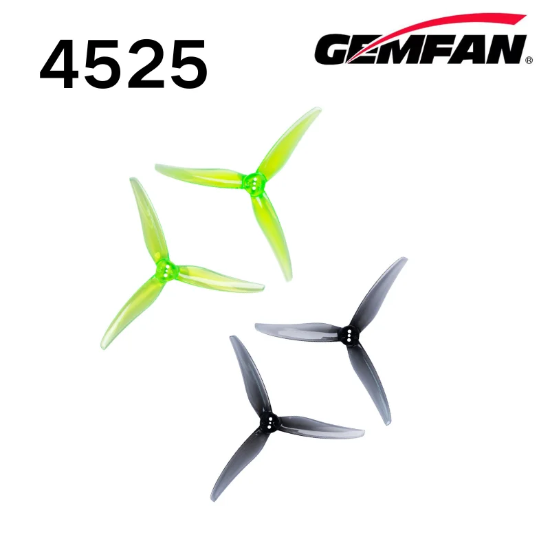 Gemfan 4525 Propeller 3 Blade for FPV RC Hobbies 4.5inch 3 Holes Props Freestyle Racing DIY Drones Parts 6Pair/12pcs