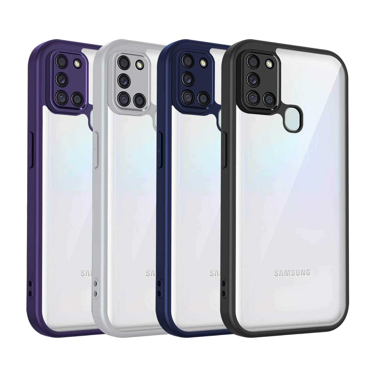 For Samsung Galaxy A21s Case Galaxy A21S Phone Case Galaxy A21S Cover Air Cushion Silicon Bumper Clear Matte Back Cover Hard