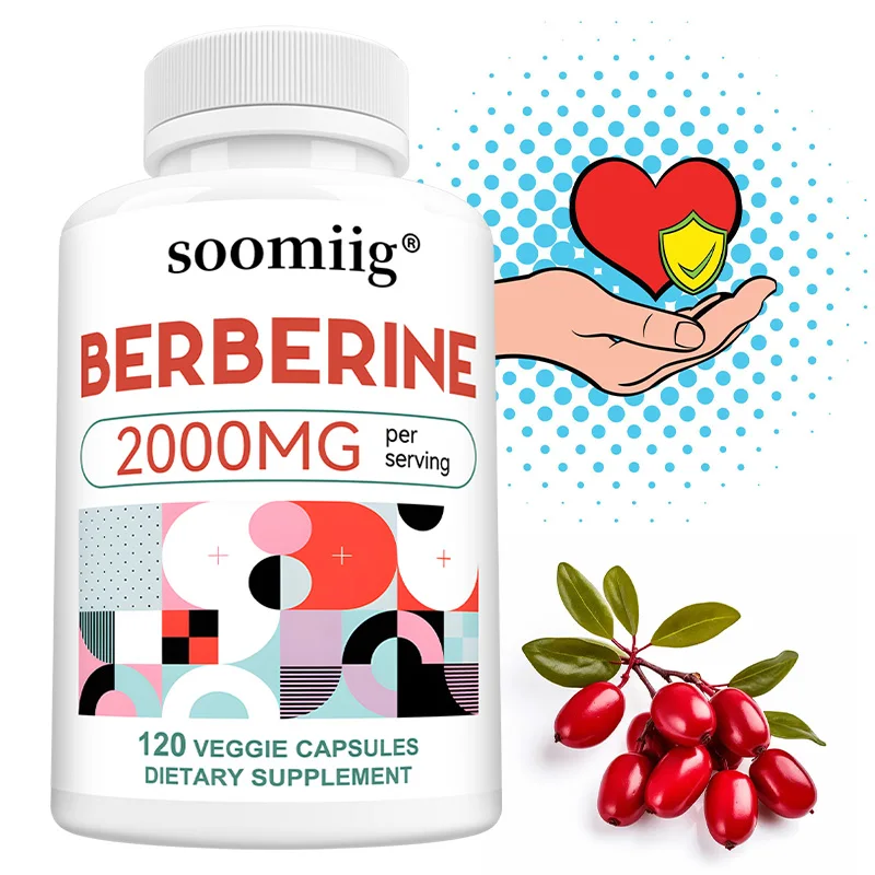 Berberine Capsules 2000mg, Supports Heart, Cardiovascular Health, Digestion, Liver Health, Immunity & Metabolic Balance