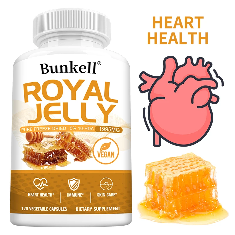 Royal Jelly Capsules, Antioxidant, Boost Immunity & Energy, Support Brain Cognitive, Cardiovascular, Skin & Joint Health