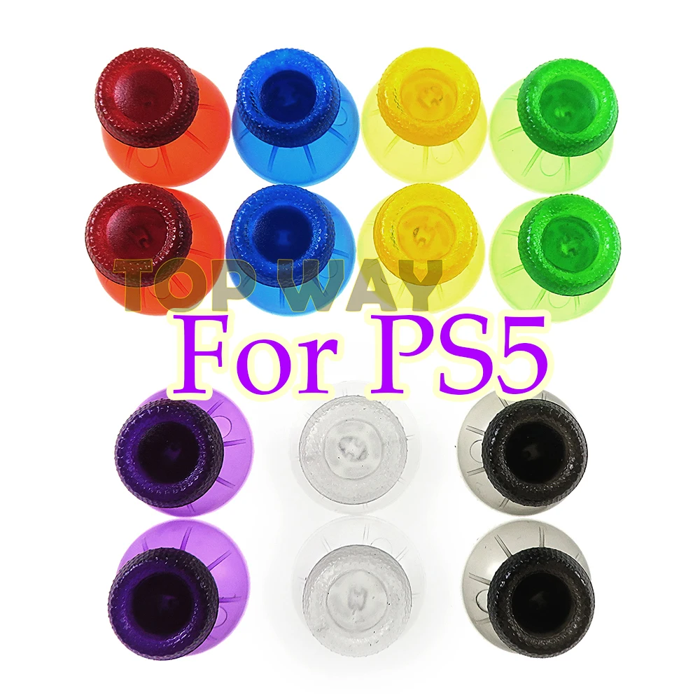 2pcs For Sony PS5 Playstation 5 Controller Thumbstick Cover Transparent Clear 3D Analog Joystick Stick Module Mushroom Cap