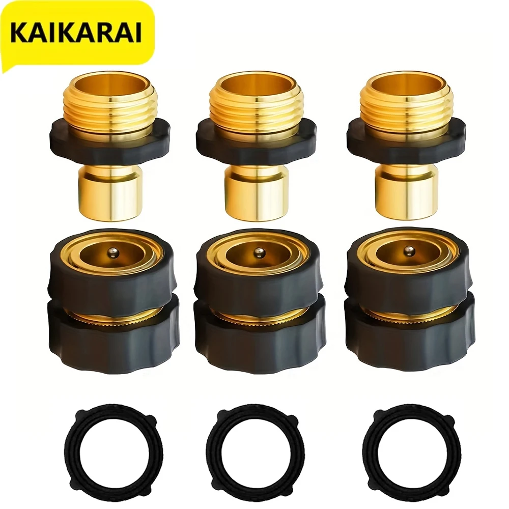Garden Hose Quick Connector 3/4 Inch Male and Female Garden Hose Connector Quick Connector Garden Hose Accessories