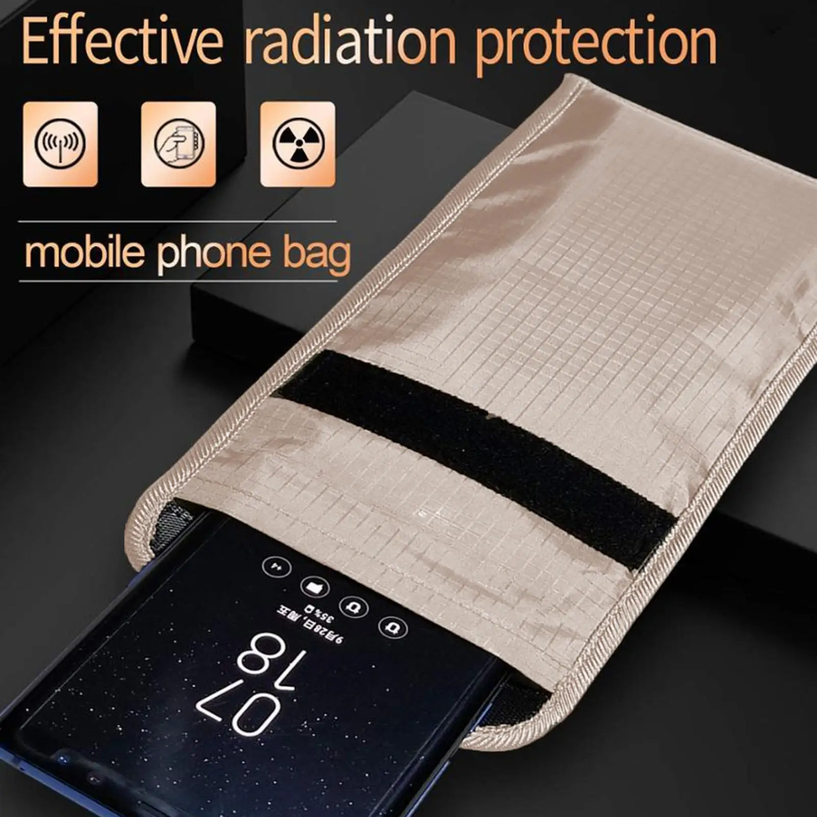 Faraday Phone Case Cell Phone Anti-Tracking Anti-Spying Gps Rfid Signal Blocking Bag Security Pouch Faraday Bag for Cell Phone