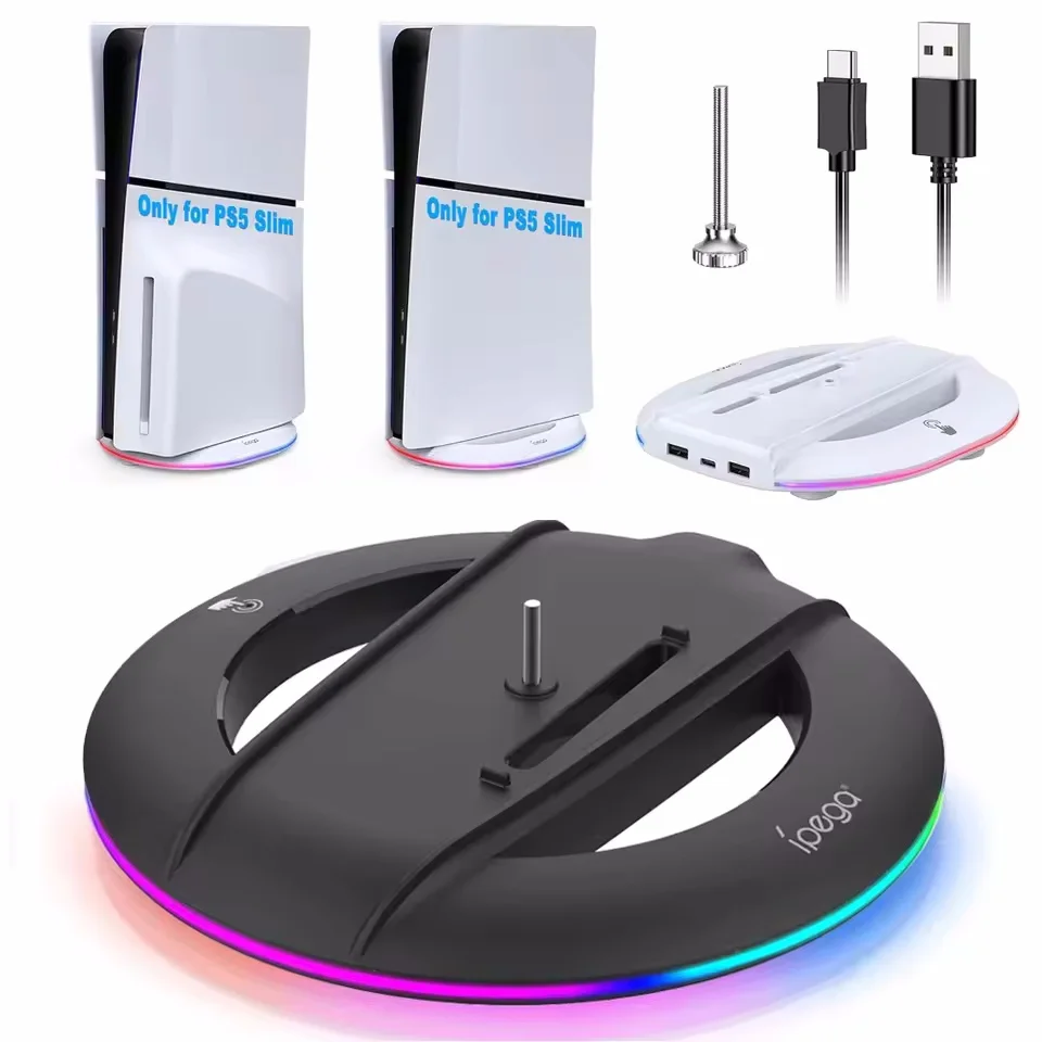 Vertical Stand Console Stand for PS5 Slim Console Disc and Digital Base Stand Replacement for Playstation 5 Slim Console