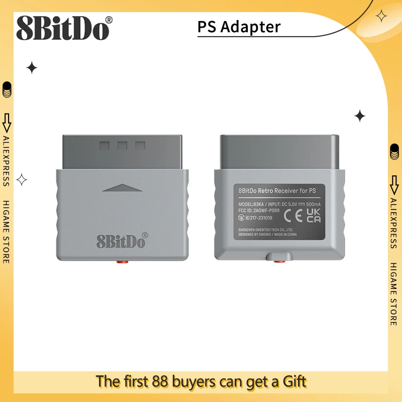 8Bitdo Retro Receiver For PS1/PS2/Windows Support For Xbox Series/Xbox One/Switch Pro/PS5/PS4 Controller Adapter