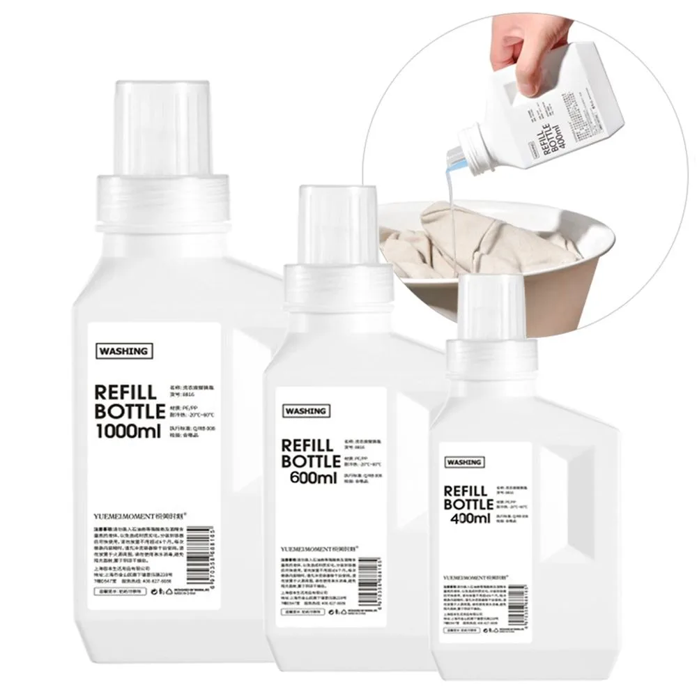 Bathroom Large Capacity Laundry Detergent Bottle Filled With Household Refillable Cleaning Agent Laundry Detergent Bottle