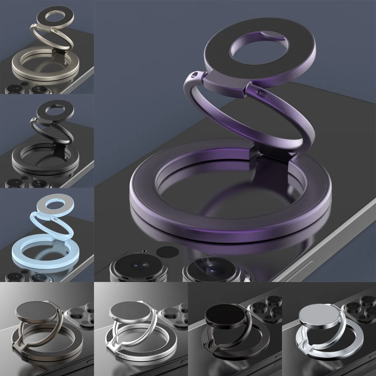 For Magsafe Cellphone Grip Double Sided Magnetic Ring Phone Holder Cellphones Stand Phone Accessories Support Telephone Grip Tok