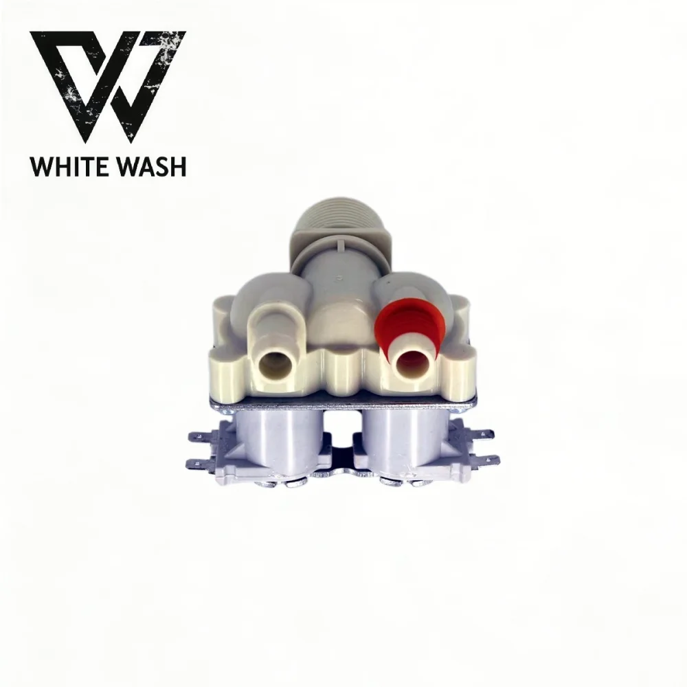 New Double-Head Water Inlet Valve for Washing Machine 180 Degree Dual-Mouth Electric Solenoid Valve FPS90-270A Washing Machine
