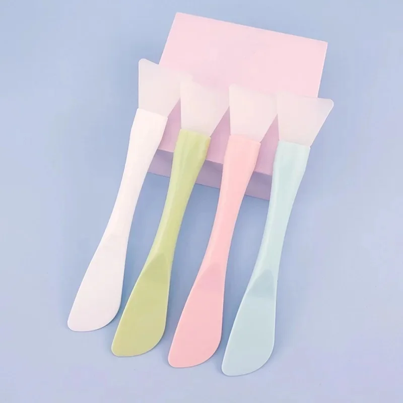 1-3pc Silicone Facial Mask Brush Soft Head with Scraper Integrated Dual-use Mud Film Brush DIY Film Adjusting Beauty Tool Beauty