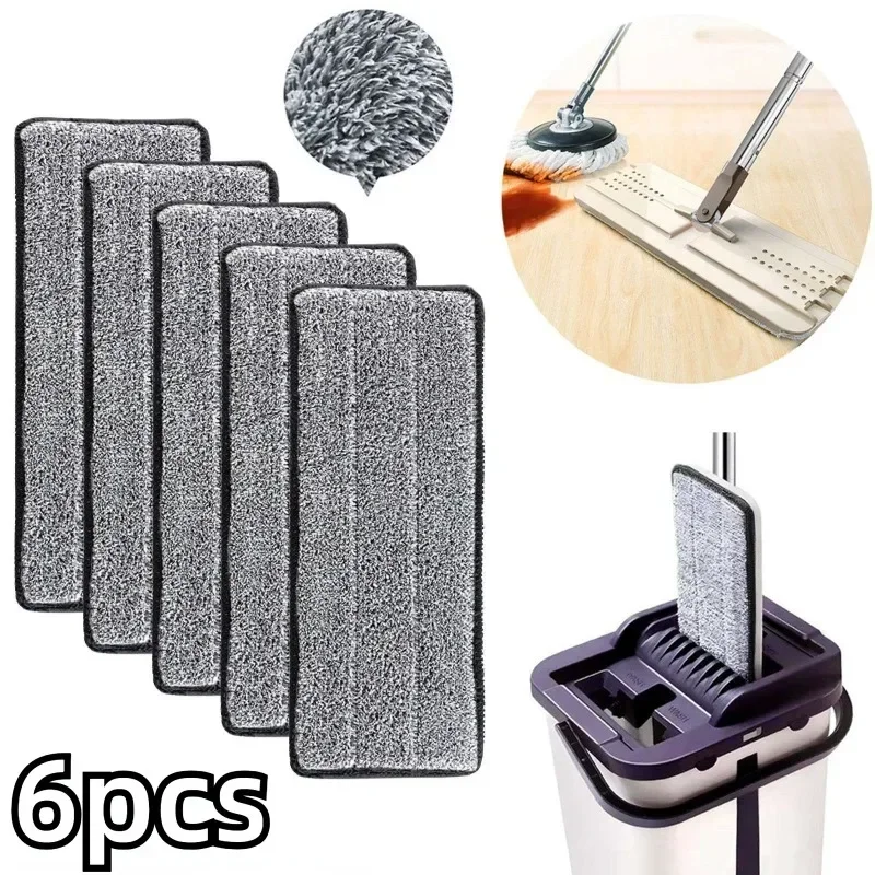 Microfiber Mop Pad Replacement Household Washable Spray Mop Cloth Household Portable Mop Head Cleaning Cloth Pad for Kitchen
