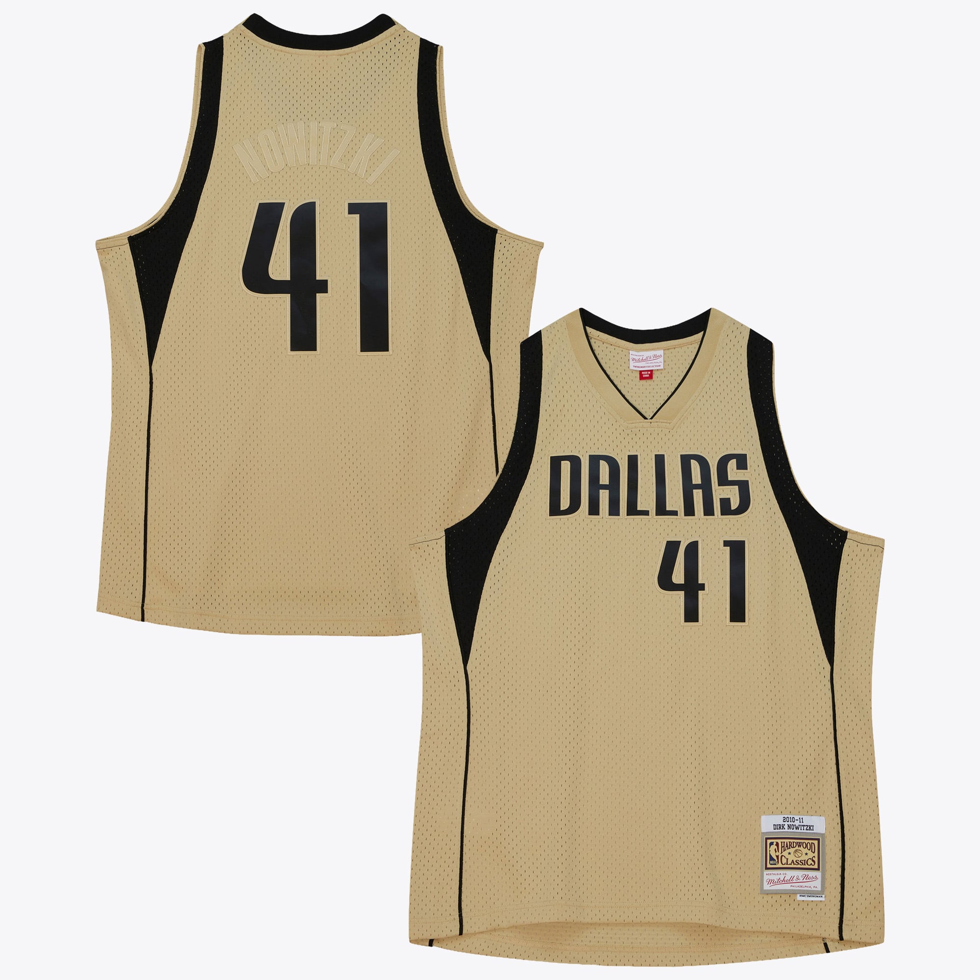 Dallas Mavericks Mitchell & Ness Dirk Nowitzki 2010 Maillot Swingman – Kaki - Homme Taille: M