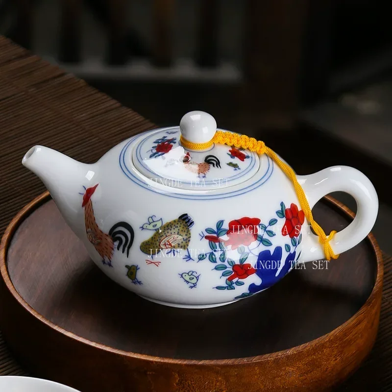 Classic Ceramic Beauty Tea Pot Household Boutique Side Handle Teapot Handmade Customized Tea Maker Chinese Teaware Supplies