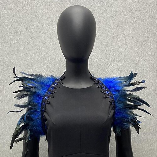 Accessoires de samba pour le carnaval de Rio 2026: boléro à plumes rouges et noires pour femme, épaulettes en dentelle, costume de scène brésilien