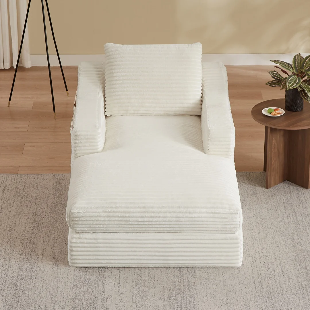 Canapé sans armature, fauteuil de relaxation moderne et minimaliste en tissu denim, fauteuil de relaxation spacieux pour une personne, canapé pour salon et chambre à coucher, conception à double
