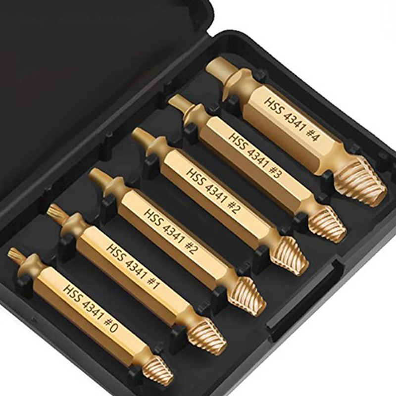 Screw Extractor Set, Broken Screw Remover Drill Bit Kit for Stripped, Damaged and Rusty Screws, Bolt Extractor Tool for DIY Repair, Maintenance and Home Improvement 4/5/6pcs