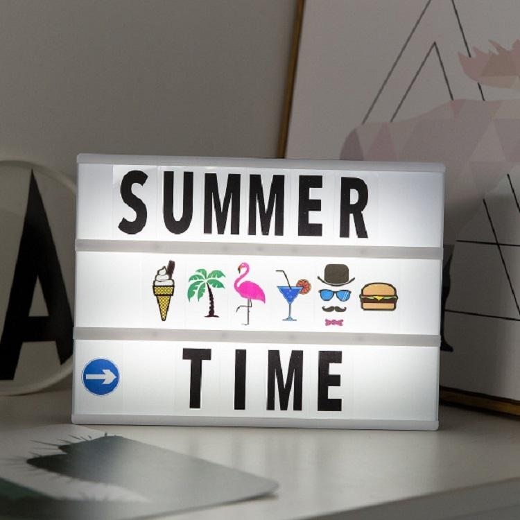 Personalized Light Box Decor Alphabet Night Light LED Letter Display For Home & Gifts black Box White Strip