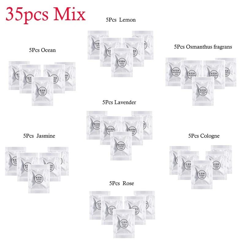 Car Air Freshener Fragrance Refill Tablets (5, 10, 21, Or 35 Pack) 35pcs mix