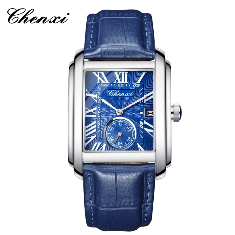 Elite Business Quartz Watch With Leather Strap And Calendar c