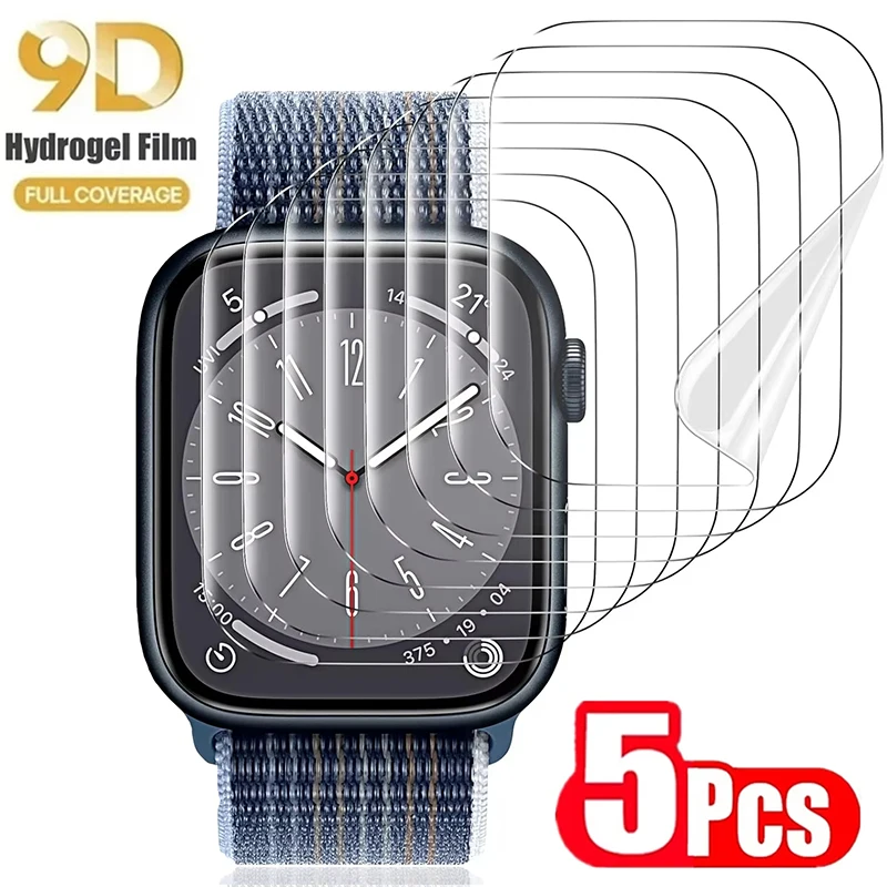 1-5 Stück Hydrogel-Folie für Apple Watch 9 8 7 6 5 4 Displayschutzfolie für Apple Watch Ultra 3 2 1 49mm 45mm 41mm 44mm 42mm 40mm 38mm