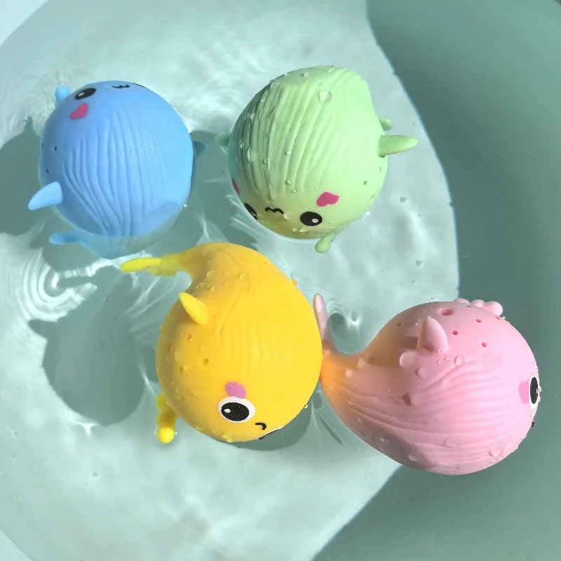 Badespielzeug Schwamm Wasserabsorbierender Wal Quetsch-Stressabbau-Spielzeug Sommer Schwimmspielzeug für Kinder Quetschbares Kinderspielzeug für Babys
