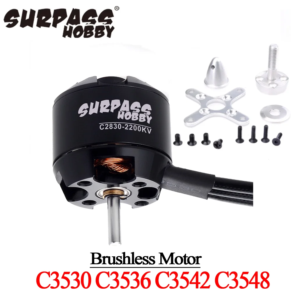 SURPASS HOBBY C3530 C3536 C3542 C3548 Brushless Motor 14Pole Motor with Accessories for Aircraft Multicopter RC Plane Helicopter
