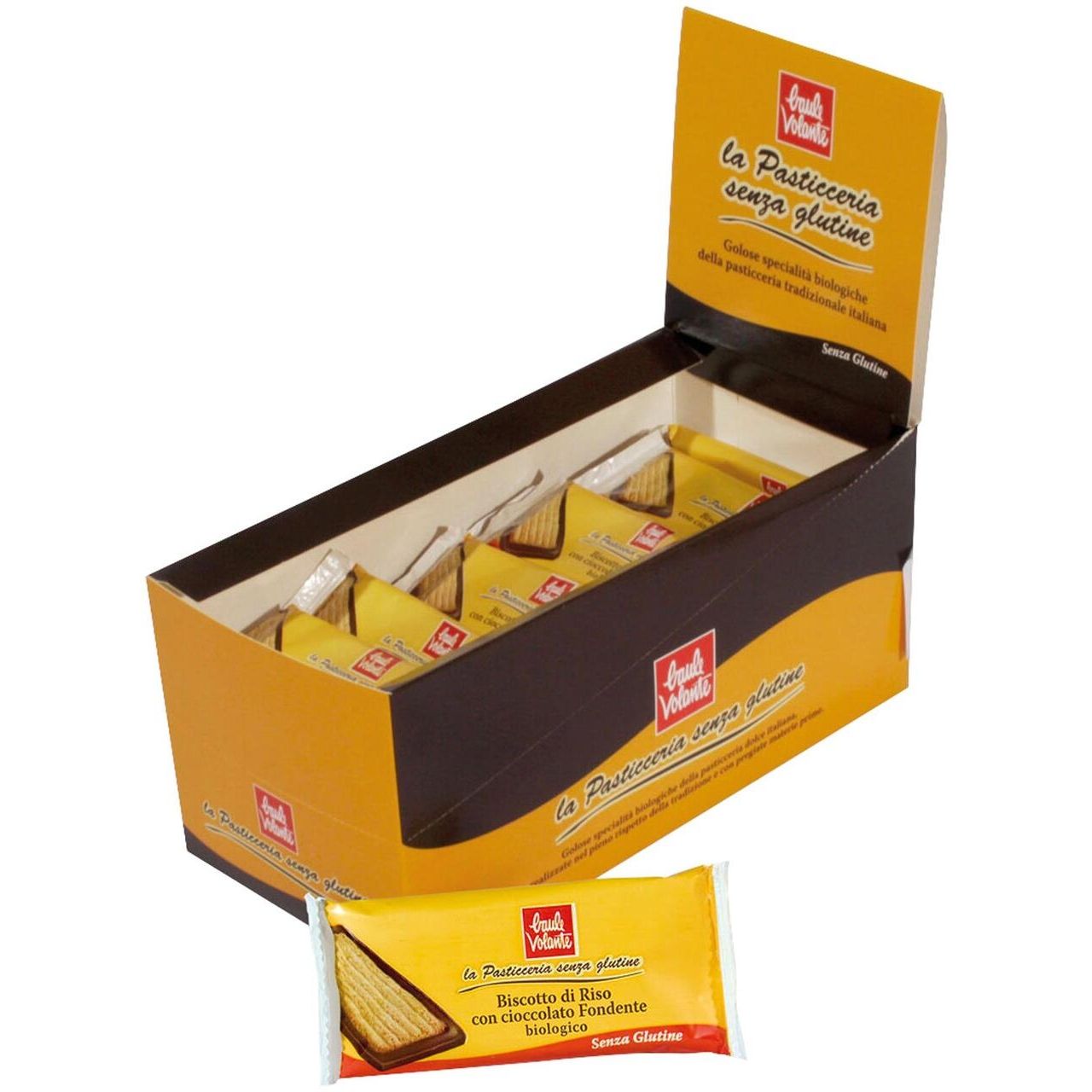 Biscotto di Riso con Cioccolato Fondente Senza Glutine - Baule volante