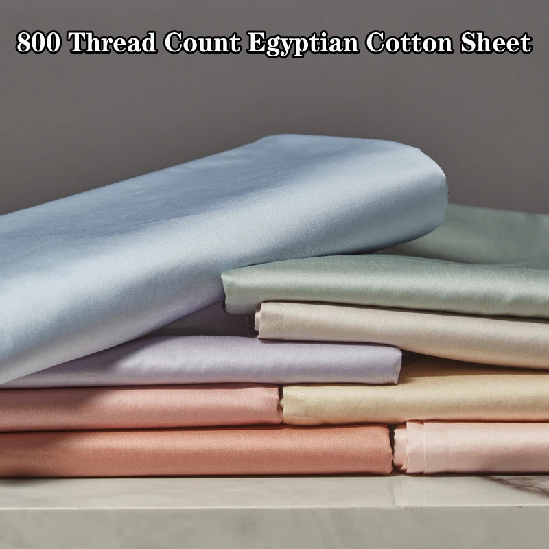 Drap de lit plat 100% coton égyptien, draps simples, doubles, king, queen size, pour couple, linge de maison doux, 1 pièce