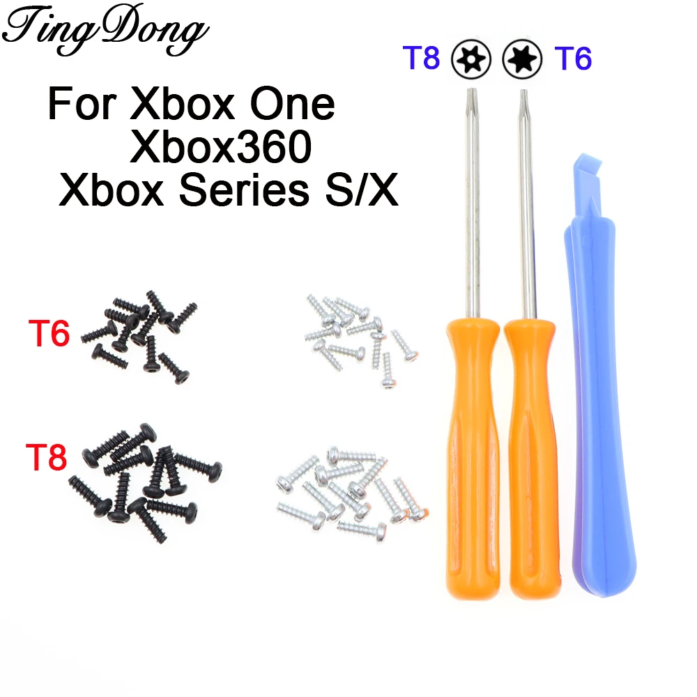 1Set 9mm/7mm T6 T8 Screws Torx Security Screws For Xbox One S/X, XBOX Series S/X, Xbox360 S/E Controller Repair Part