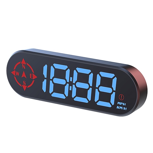 G29 Universelles GPS Auto HUD Head-Up Display mit digitalem Geschwindigkeitsmesser Kompass Geschwindigkeits- und Ermüdungswarnungen Fahrdistanz und -zeit USB Plug-and-Play Armaturenbrett-Display für