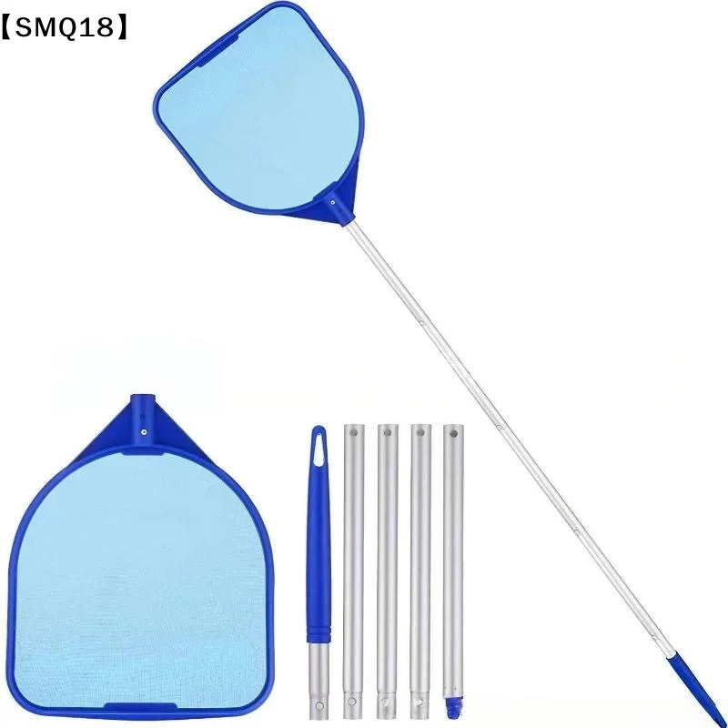 Épuisette à feuilles pour piscine, filet de nettoyage de piscine, outil de nettoyage de débris de piscine en 5 sections, pour piscine, étang et baignoire【SMQ】
