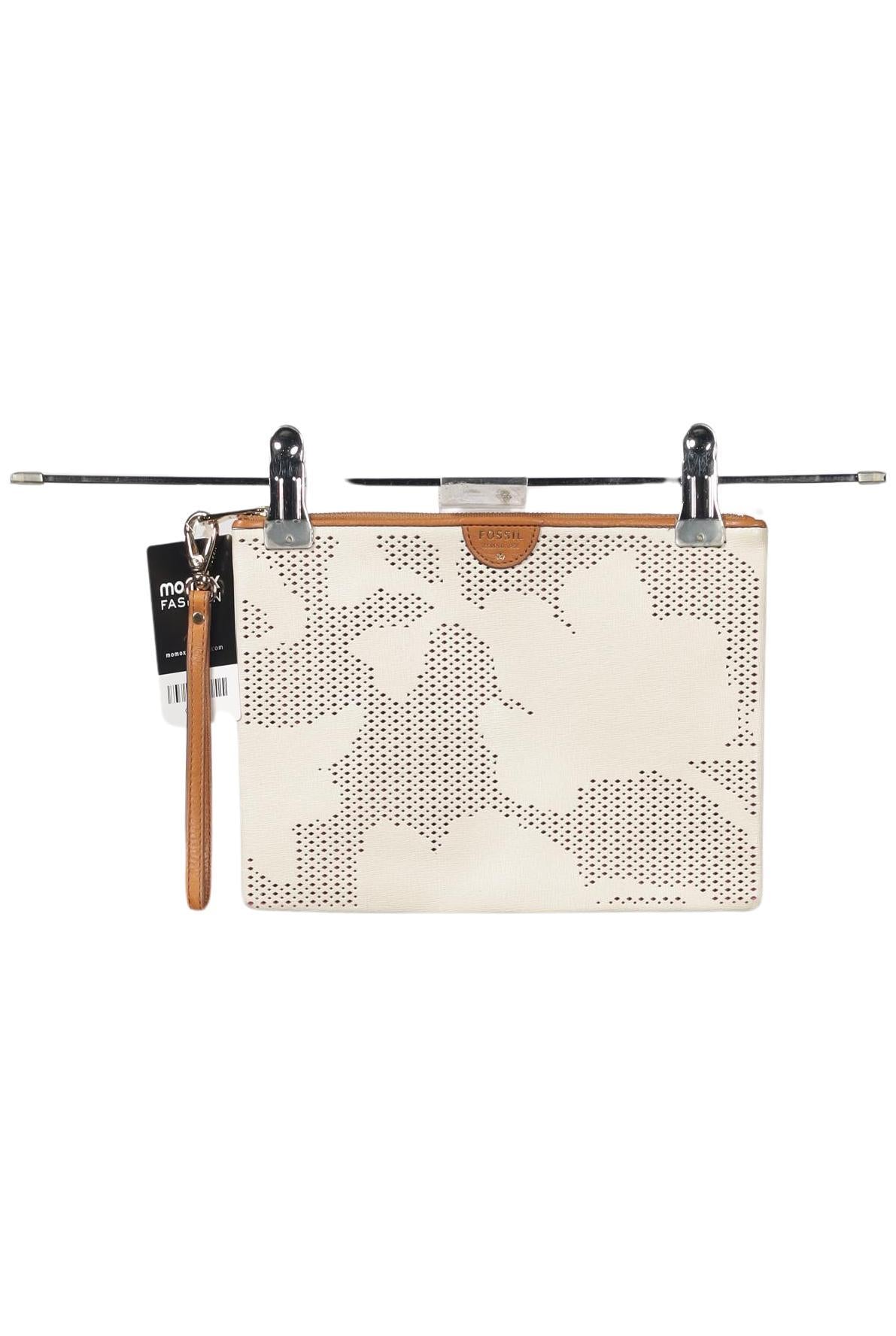 Fossil Damen Handtasche klein Leder, Gr. , Beige, Leder