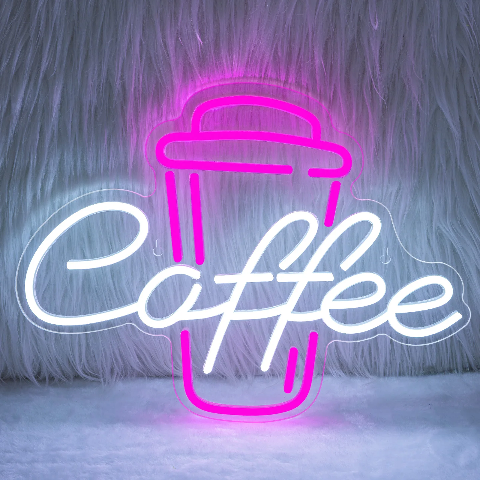 Kaffee-Neonschild für Unternehmen, USB-betriebene dimmbare Leuchtschilder für Kaffeehäuser und Bars